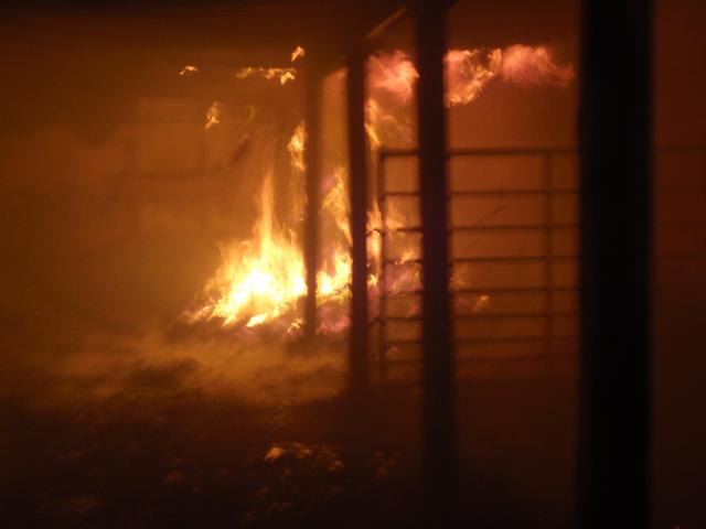 Barn fire, April 2, 2010. Pitz farm.